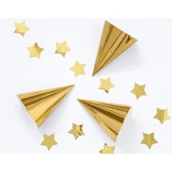 Partyhüte – Gold – 16 cm – 6 Stück