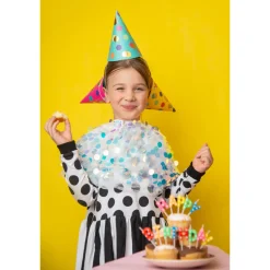 Partyhüte Punkte – Farbig sortiert – 16 cm – 6 Stück