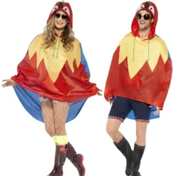 Party-Poncho, Papagei, Einheitsgröße, 1 Stück