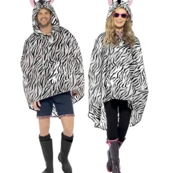 Party-Poncho, Zebra, Einheitsgröße, 1 Stück