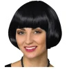 Perücke Damen Bob, Pagenkopf mit Pony, Foxy Cabaret, schwarz