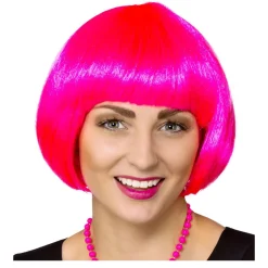 Perücke Damen Bob, Pagenkopf mit Pony, Foxy Cabaret, pink