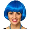 Perücke Damen Bob, Pagenkopf mit Pony, Foxy Cabaret, blau