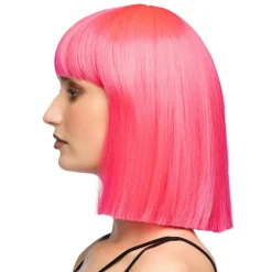 Perücke Damen Djamilla, Longbob, Premium-Qualität, Pink