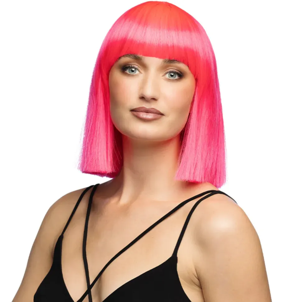 Perücke Damen Djamilla, Longbob, Premium-Qualität, Pink