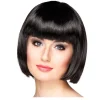 Perücke Damen Foxy Bob, Pagenkopf mit Pony, Cabaret, schwarz