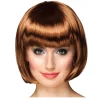 Perücke Damen Foxy Bob, Pagenkopf mit Pony, Cabaret, braun