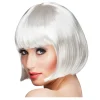 Perücke Damen Foxy Bob, Pagenkopf mit Pony, Cabaret, weiß