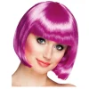 Perücke Damen Foxy Bob, Pagenkopf mit Pony, Cabaret, magenta