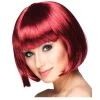 Perücke Damen Foxy Bob, Pagenkopf mit Pony, Cabaret, bordeaux
