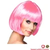 Perücke Damen Foxy Bob, Pagenkopf mit Pony, Cabaret, pink - SPARPACK mit 6 Stück