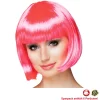 Perücke Damen Foxy Bob, Pagenkopf mit Pony, Cabaret, hotpink - SPARPACK mit 6 Stück