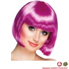Perücke Damen Foxy Bob, Pagenkopf mit Pony, Cabaret, magenta - SPARPACK mit 6 Stück