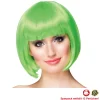 Perücke Damen Foxy Bob, Pagenkopf mit Pony, Cabaret, kiwigrün - SPARPACK mit 12 Stück