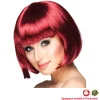 Perücke Damen Foxy Bob, Pagenkopf mit Pony, Cabaret, bordeaux - SPARPACK mit 6 Stück