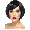 Perücke Damen Kurzer Bob, Pagenkopf mit Pony, Babe, schwarz