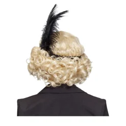 Perücke Damen Kurzhaar Bob Pagenkopf mit Locken und Paillettenband, Charlston 20er, Flirty Flapper, blond