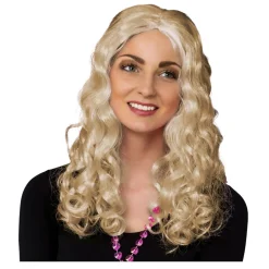 Perücke Damen Langhaar Mittelscheitel leicht gelockt, blond