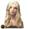 Perücke Damen Langhaar, Wellig mit Mittelscheitel, Premium-Qualität, Khloe, blond