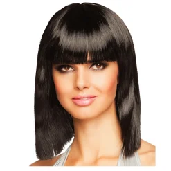 Perücke Damen Longbob, Pagenkopf mit Pony, Dance, schwarz