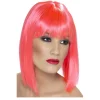 Perücke Damen Longbob, Pagenkopf mit Pony, Glam, neonrosa