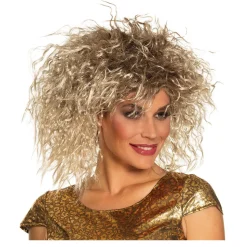 Perücke Damen Rock Queen meliert, blond-braun