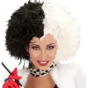 Perücke Demonia, schwarz-weiß