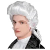 Perücke Herren Barock Herr mit Zopf, weiß