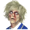 Perücke Herren Kurzhaar Psychopath Zombie, grau