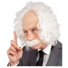 Perücke Herren Professor, mit Bart und Brille, weiß