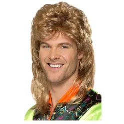 Perücke Herren Proll Vokuhila 80er meliert, braun-blond