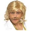 Perücke Herren Show Star Dandy mit Schnurrbart, blond