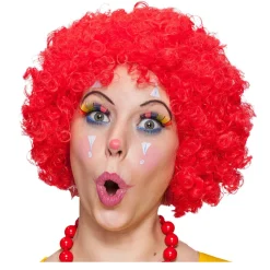Perücke Unisex Clown, Afro Hair, kleine Locken, rot
