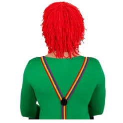 Perücke Unisex Clown aus Wolle, rot