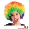 Perücke Unisex Damen Super-Riesen-Afro Locken regenbogen, bunt - SPARPACK mit 6 Stück