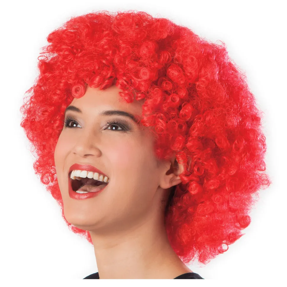 Perücke Unisex Damen Super-Riesen-Afro Locken, rot