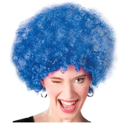 Perücke Unisex Damen Super-Riesen-Afro Locken, blau