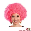 Perücke Unisex Damen Super-Riesen-Afro Locken, pink - SPARPACK mit 12 Stück
