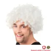 Perücke Unisex Herren Super-Riesen-Afro Locken, weiß - SPARPACK mit 12 Stück