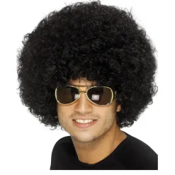 Perücke Unisex Herren Super-Riesen-Afro Locken, schwarz