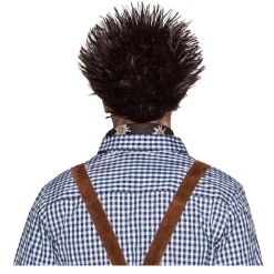 Perücke Unisex Kurzhaar, Igel in Stacheloptik, braun