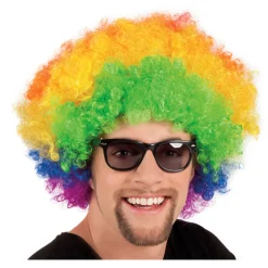 Perücke Unisex Super-Riesen-Afro Locken regenbogen, bunt
