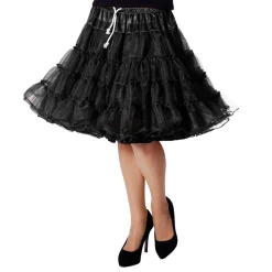 Petticoat-Deluxe, mehrlagig, knielang, schwarz