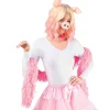 Plüsch-Boa / Fransen-Schal, rosa