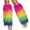 Plüschstulpen, regenbogenfarben, Einheitsgröße