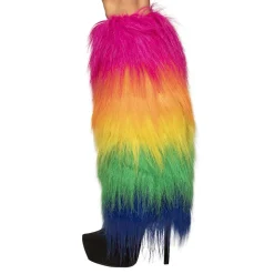 Plüschstulpen, regenbogenfarben, Einheitsgröße