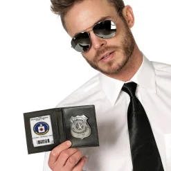 Polizeimarke im Etui, schwarz