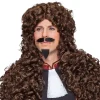 Premium Professorenbart / Musketier-Bart, Kunsthaar, Handgeknüpft, Schwarz
