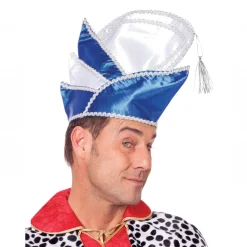 Prinzenmütze de Luxe, blau-weiß, Kopfweite 61