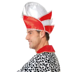 Prinzenmütze de Luxe, rot-weiß, Kopfweite 61